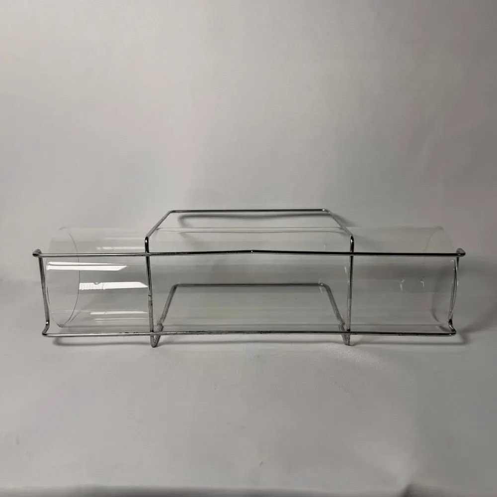 Vintage Pyrex Bake-a-Round Corning Glass Bread Tube Baker and Wire Metal Rack